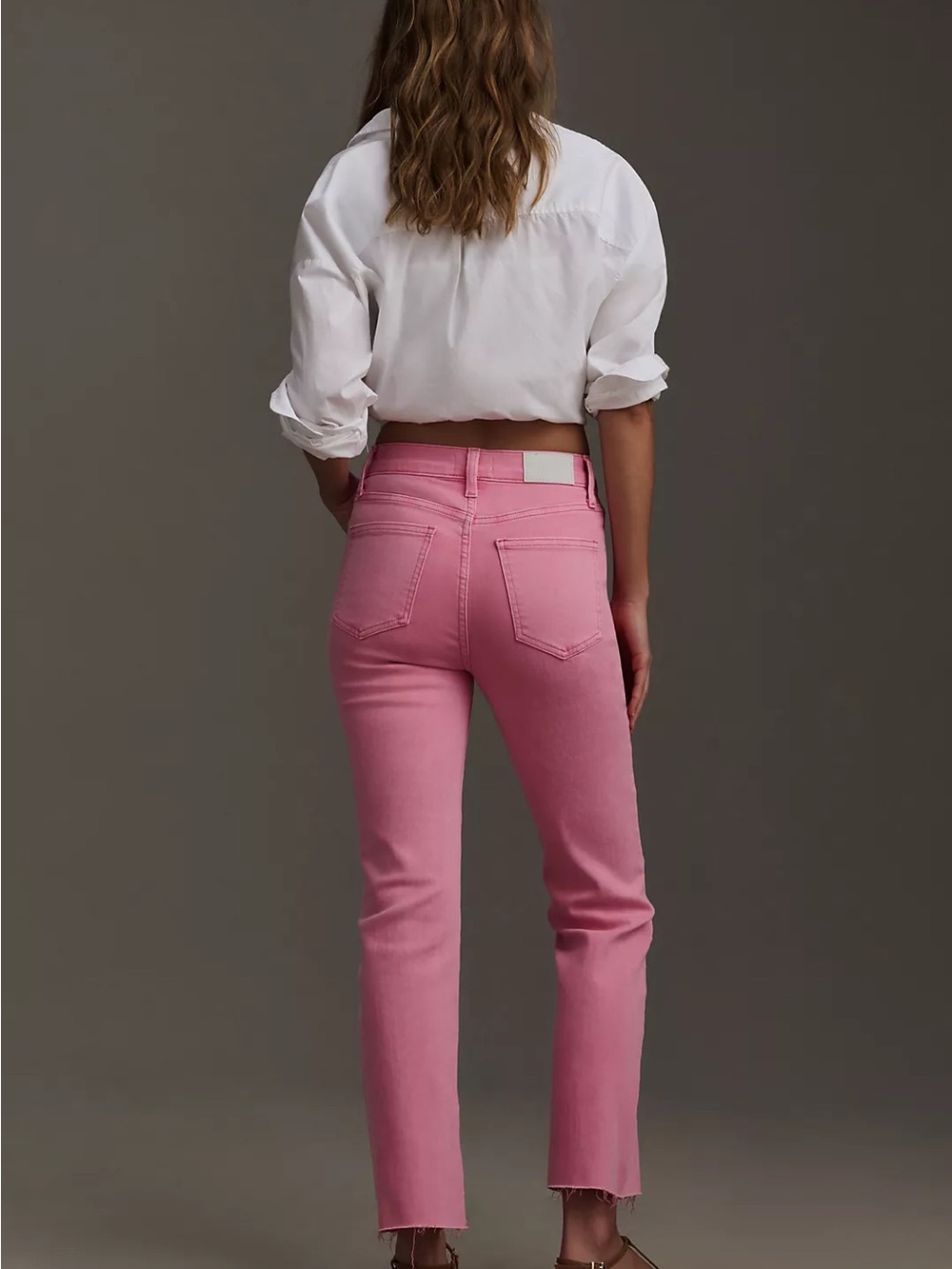 Pistola Lennon High-Rise Crop Flare Jeans Pink Size 29 - Picture 2 of 14